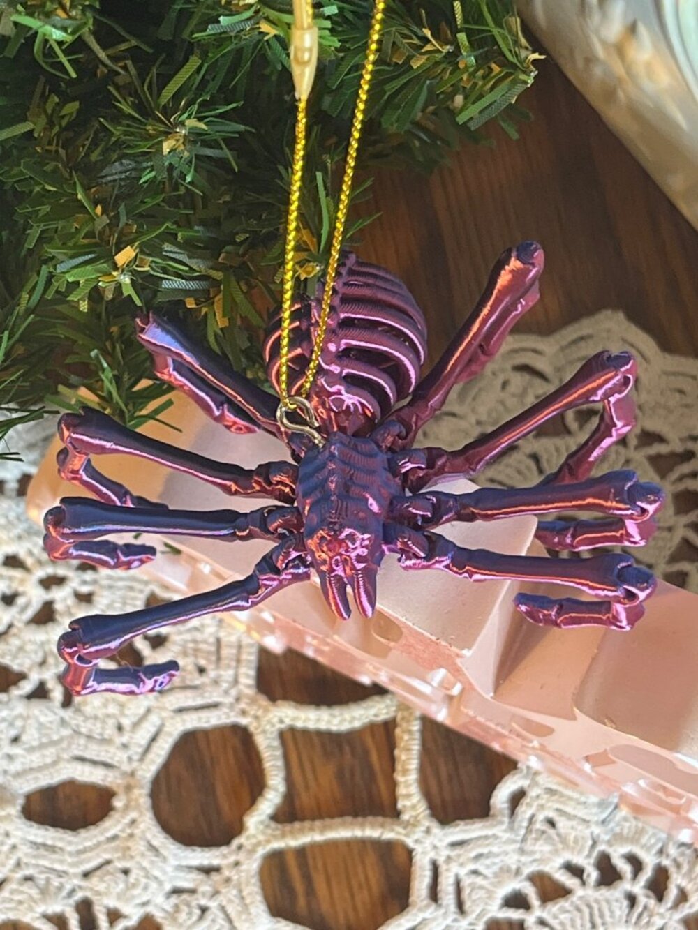 Purple & Blue Tarantula Spider Christmas Tree Ornaments Unusual Christmas Sb - Picture 2 of 8